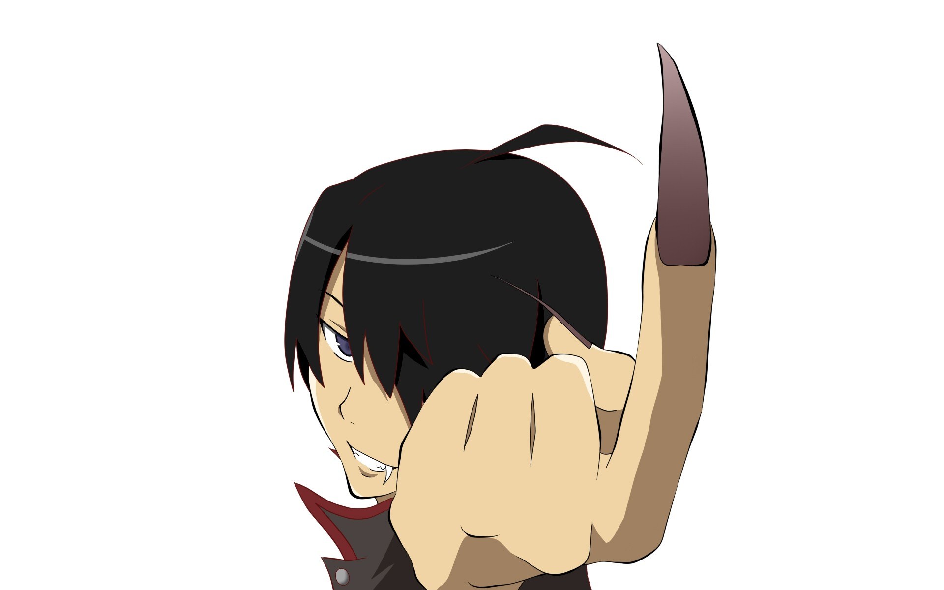 anime character with clawed hand