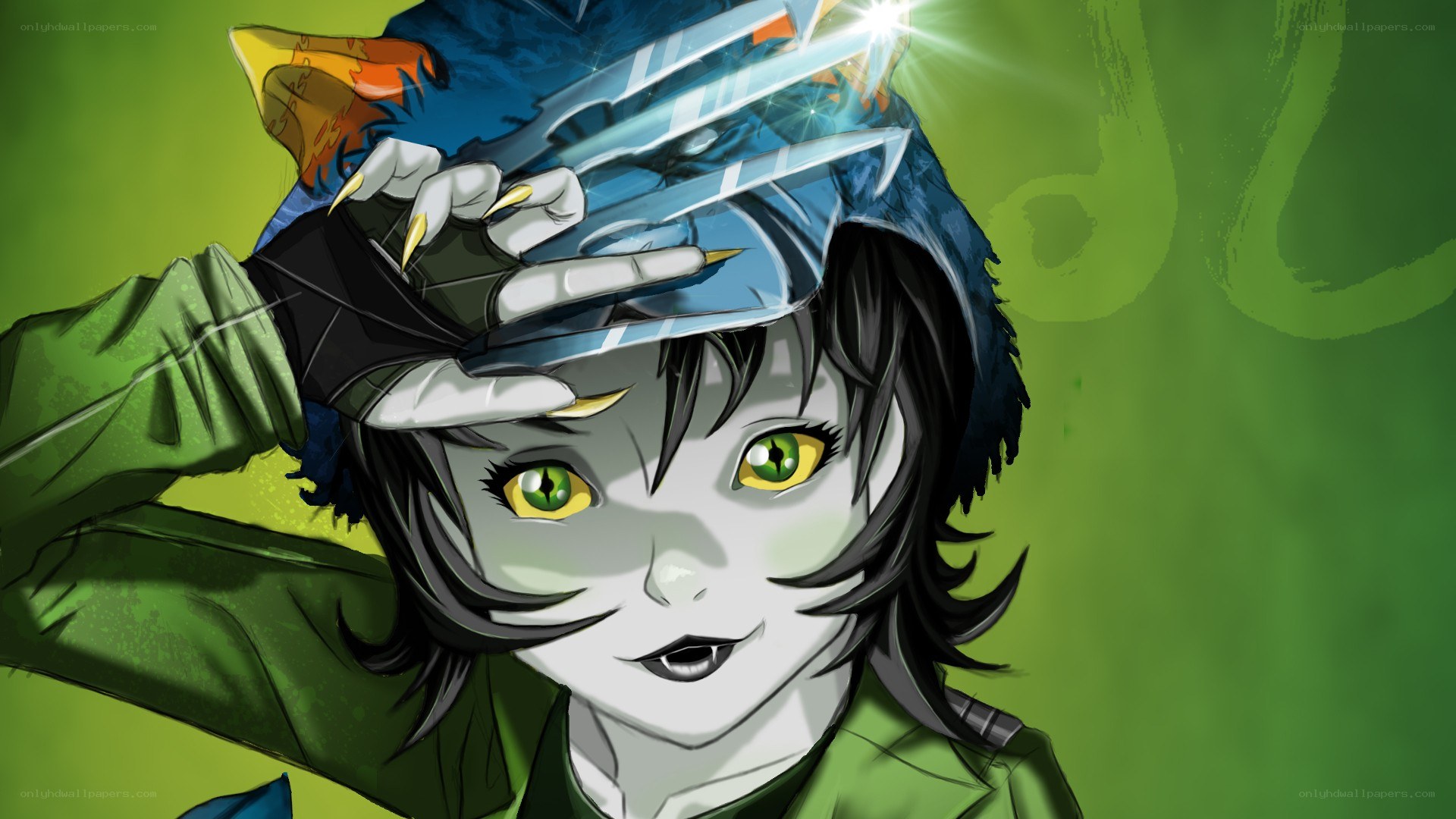 anime character with claws
