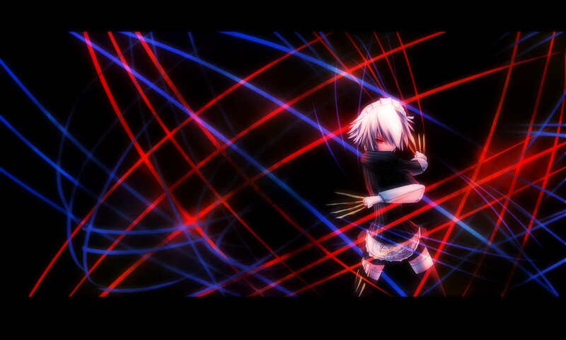 Anime Character with Claws — Black, Dramatic