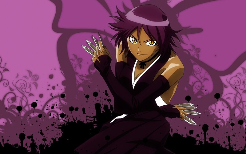 Anime Character with Claws — Purple, Dramatic, Purple Background