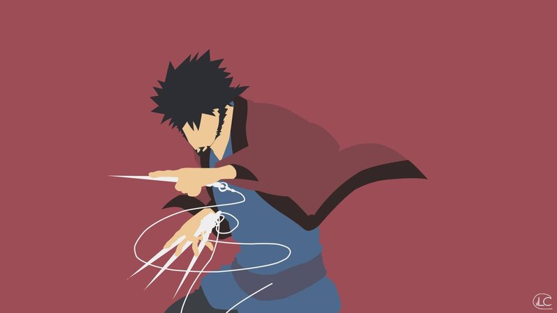 Anime Character with Claws — Red, Dramatic, Digital Art