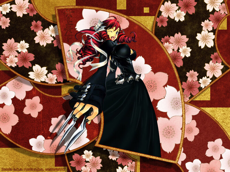 Anime Character with Claws — Red