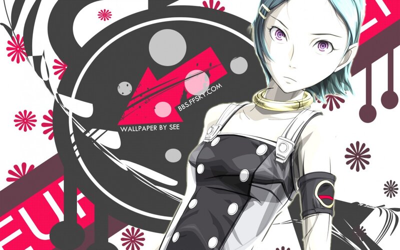 anime character with clock background