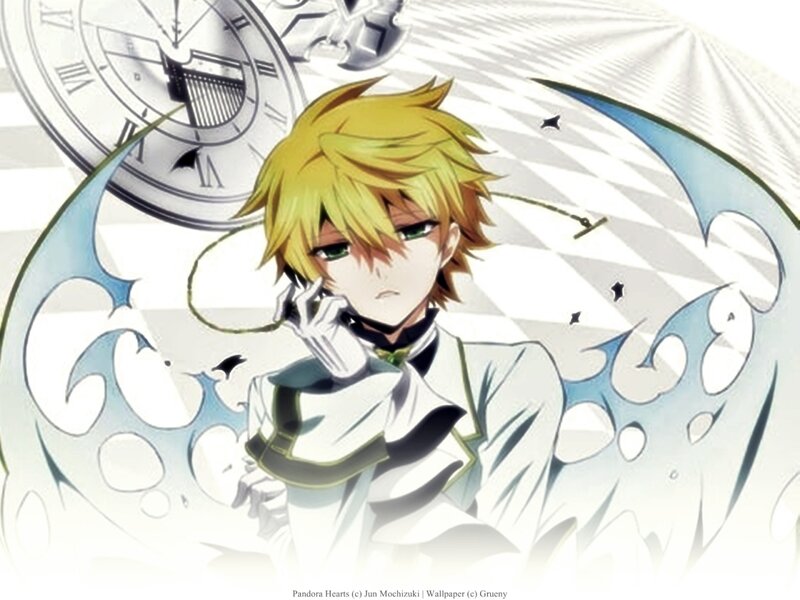 anime character with clock background