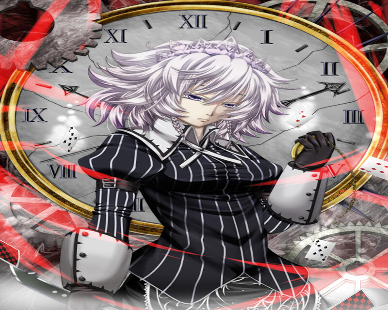 Anime Character with Clock — Black