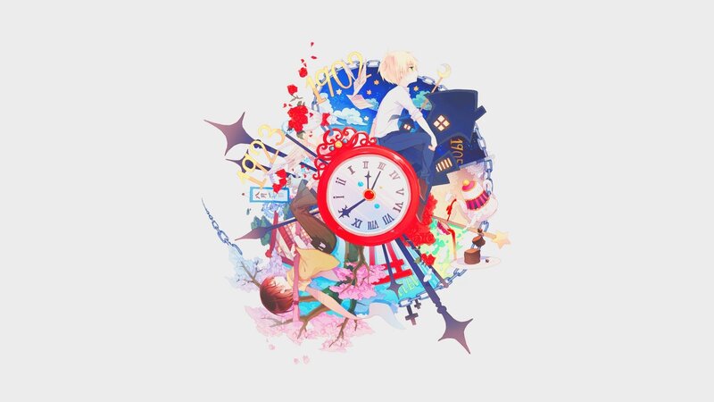 Anime Character with Clock — Red