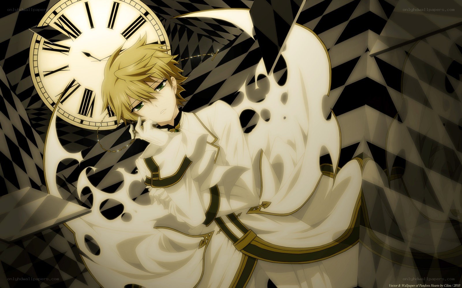 anime character with clock