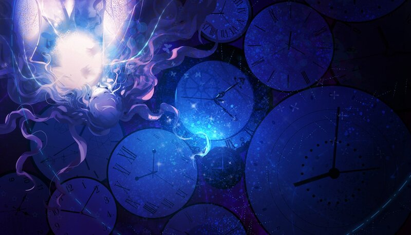 Anime Character with Clocks