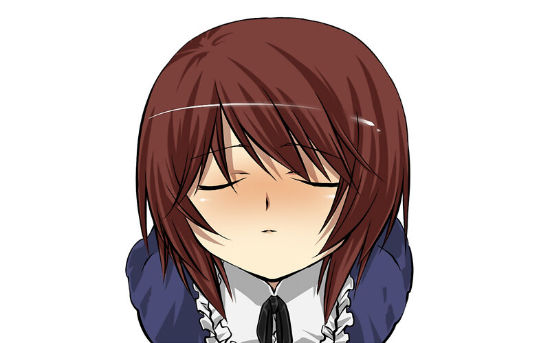 anime character with closed eyes