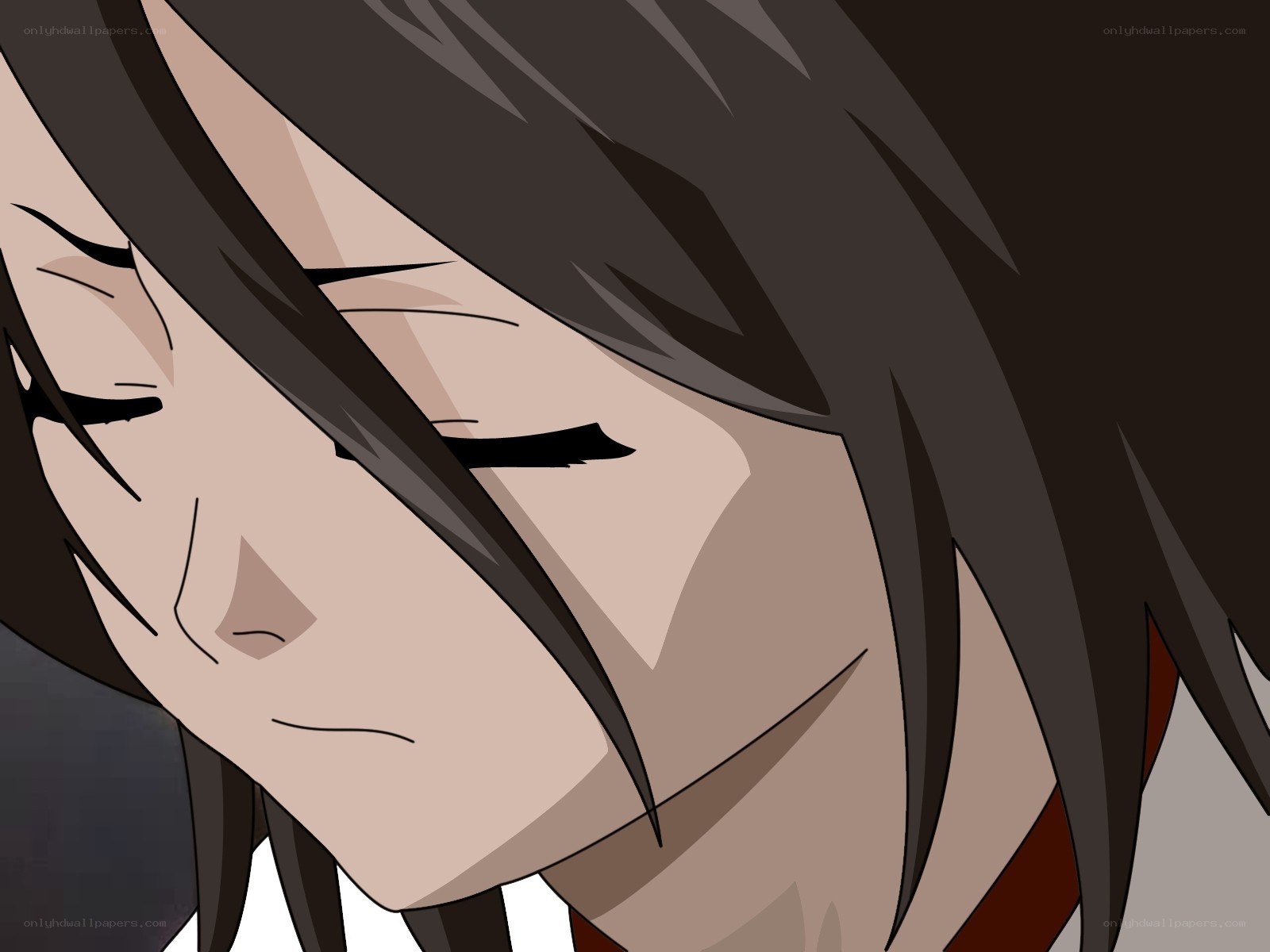 anime character with closed eyes