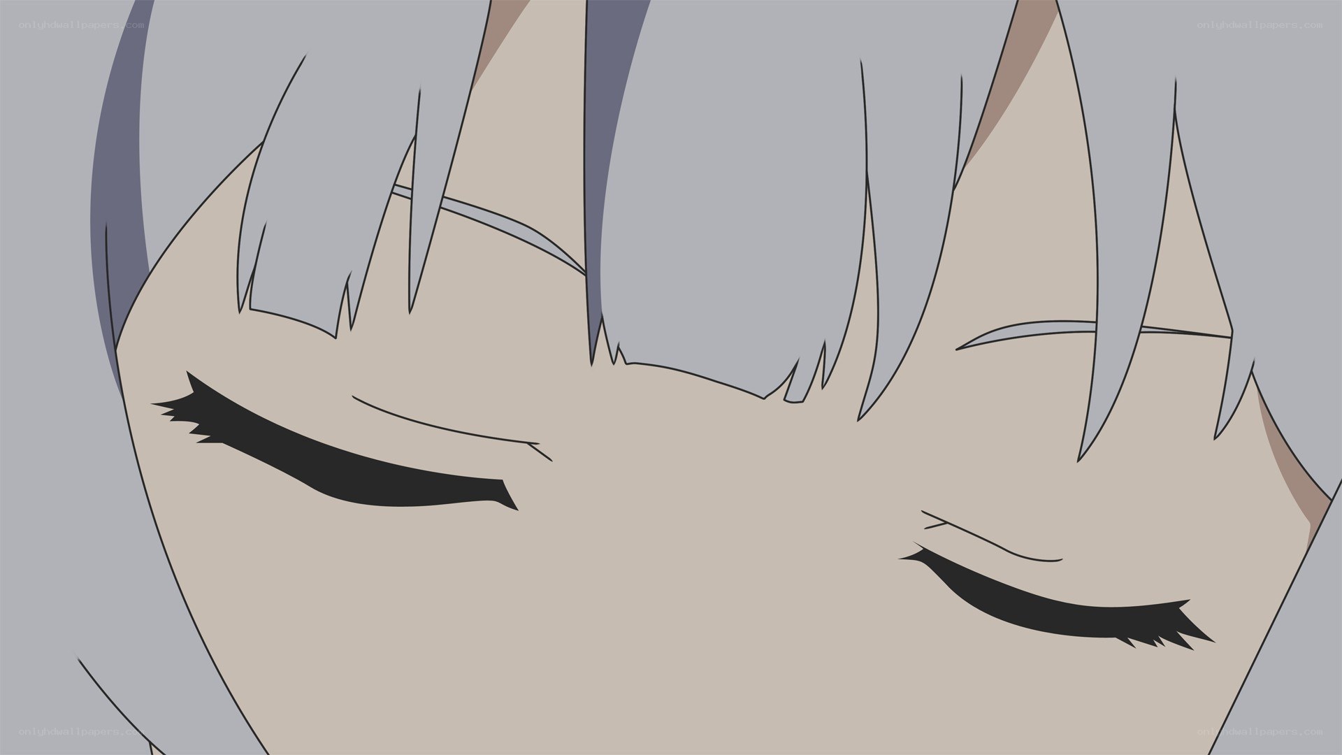 anime character with closed eyes