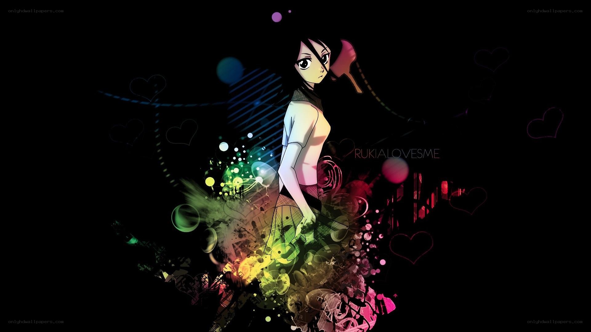 anime character with colorful effects