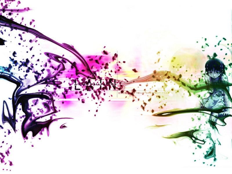anime character with colorful splashes