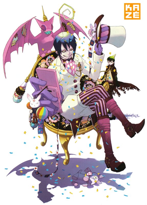 anime character with confetti