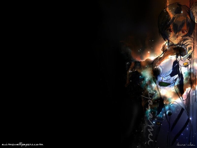 anime character with cosmic background