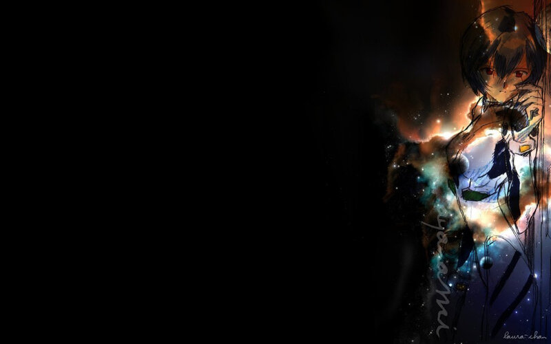 anime character with cosmic background
