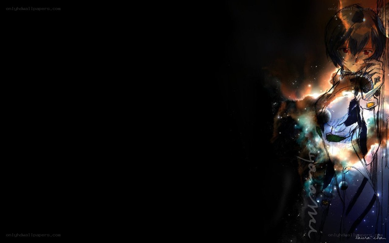 anime character with cosmic background