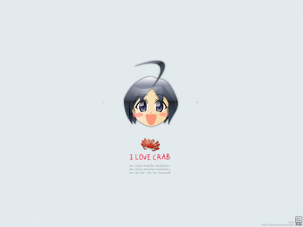 anime character with crab text