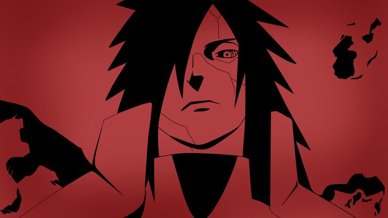 Anime Character with Cracked Face — Red
