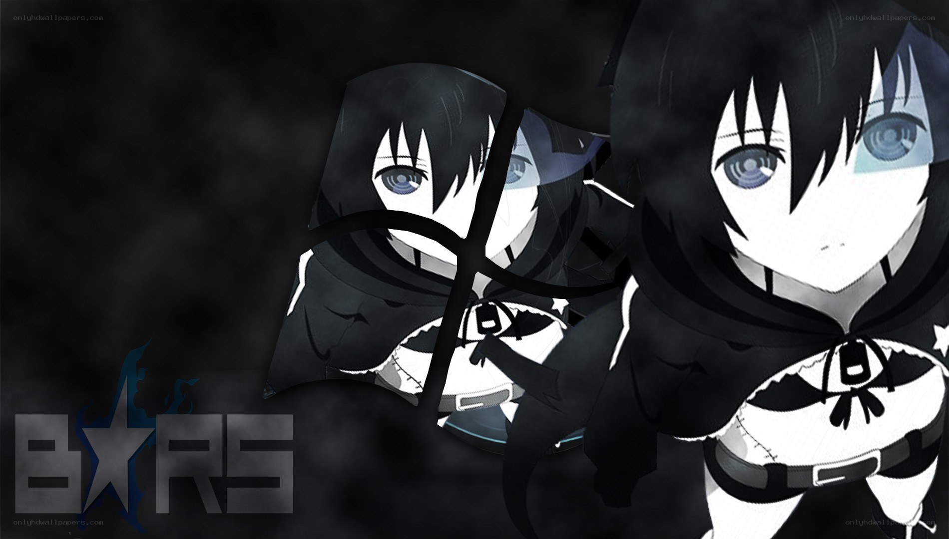 Anime character with cracked mirror