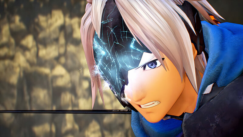 Anime Character with Cracked Visor