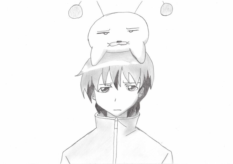 Anime Character with Creature — Black