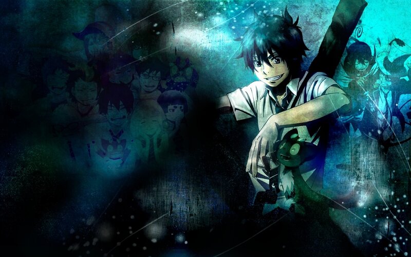 Anime Character with Creature — Blue, Dramatic
