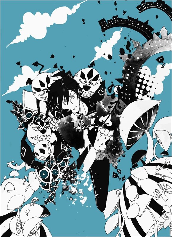 anime character with creatures
