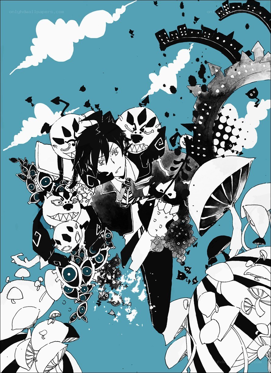 anime character with creatures
