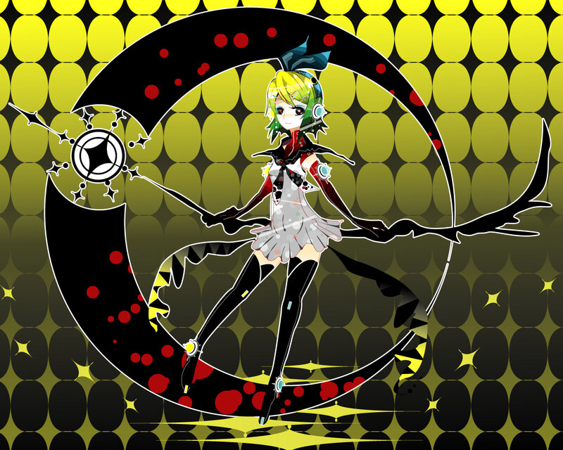anime character with crescent weapon
