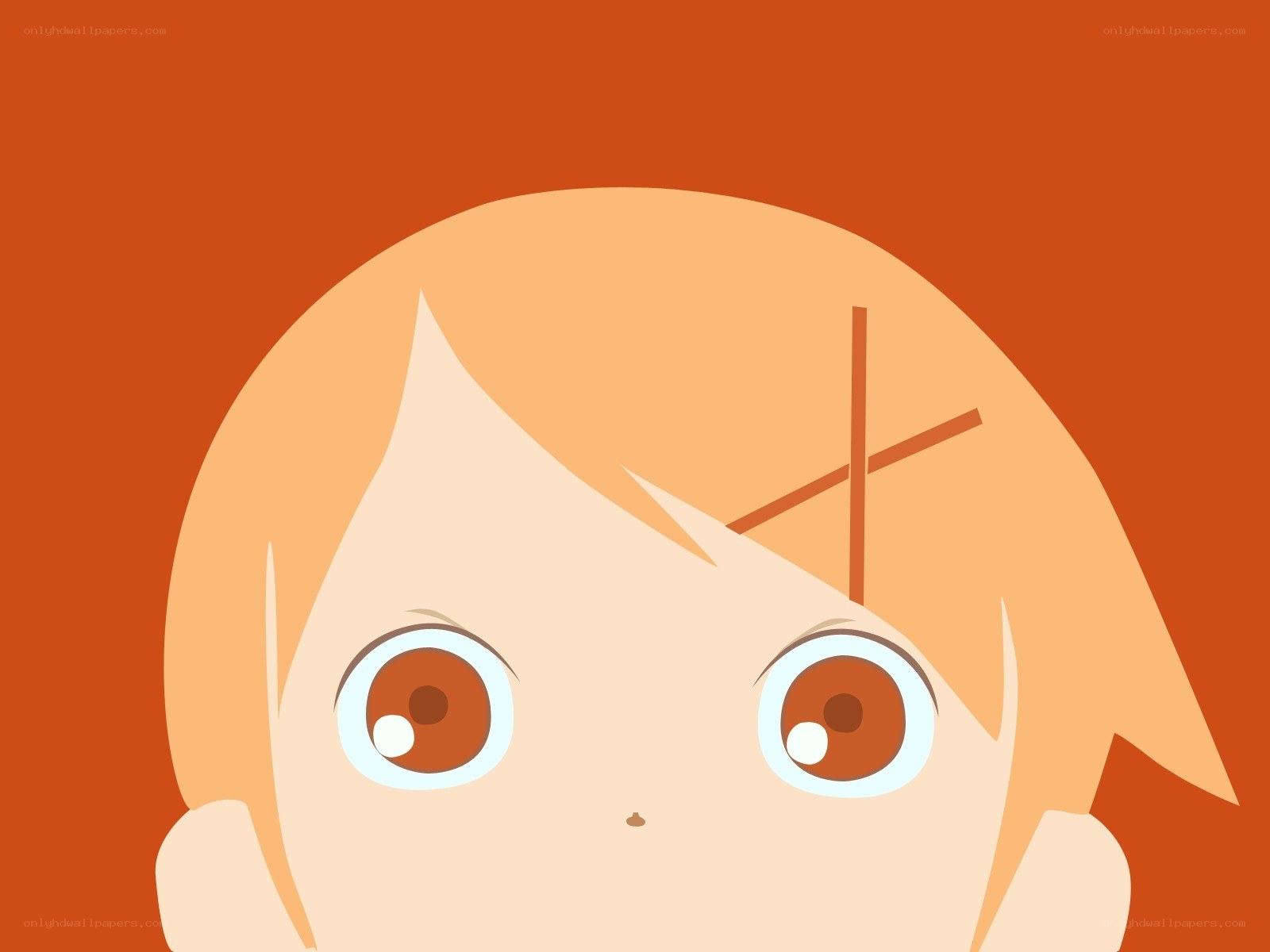 anime character with cross mark