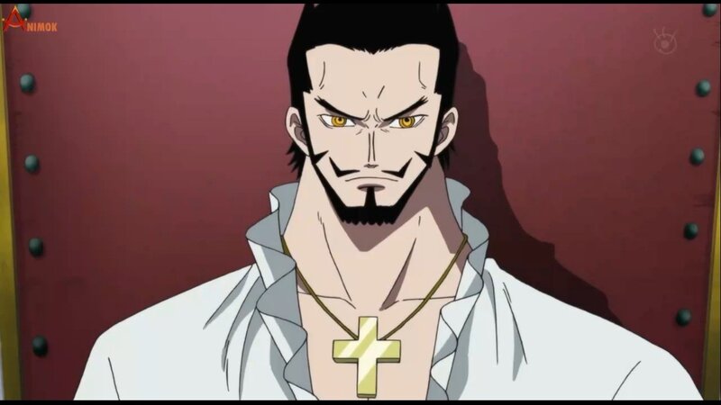 Anime Character with Cross — White