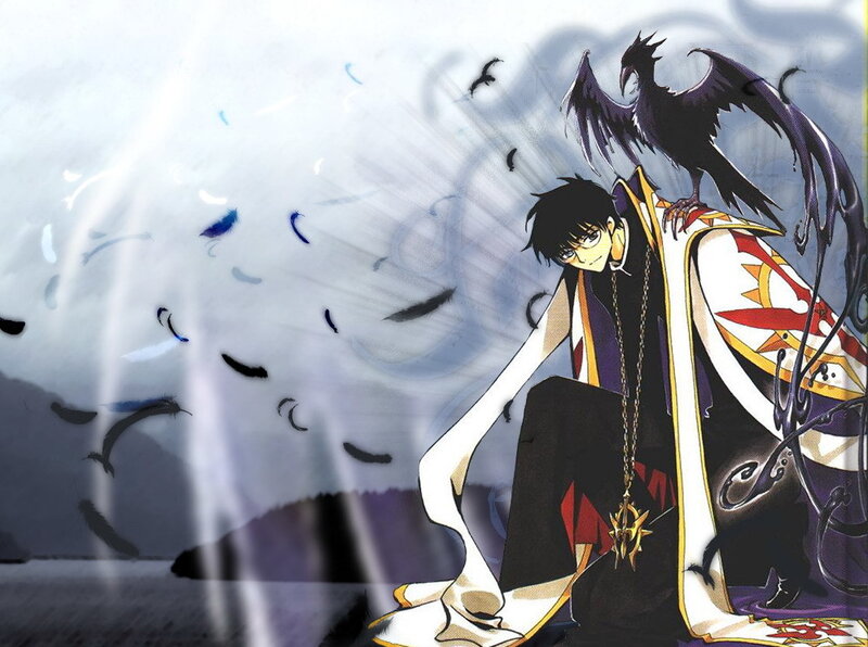 Anime character with crow