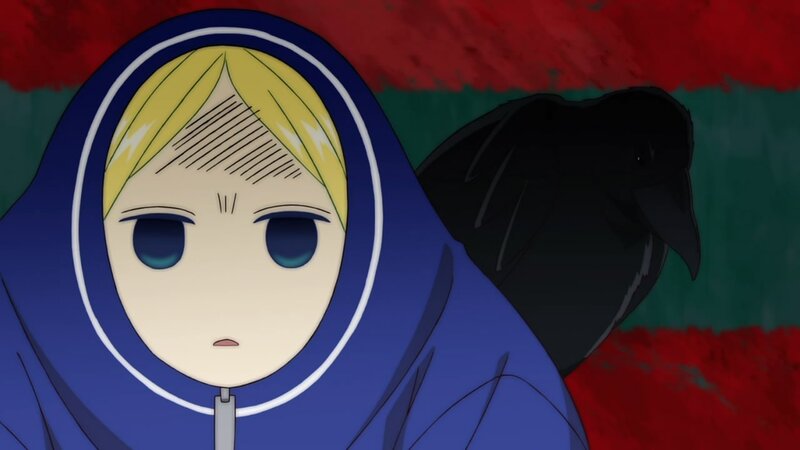 anime character with crow