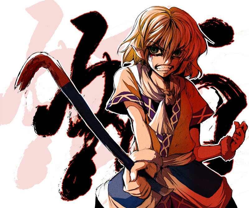 anime character with crowbar
