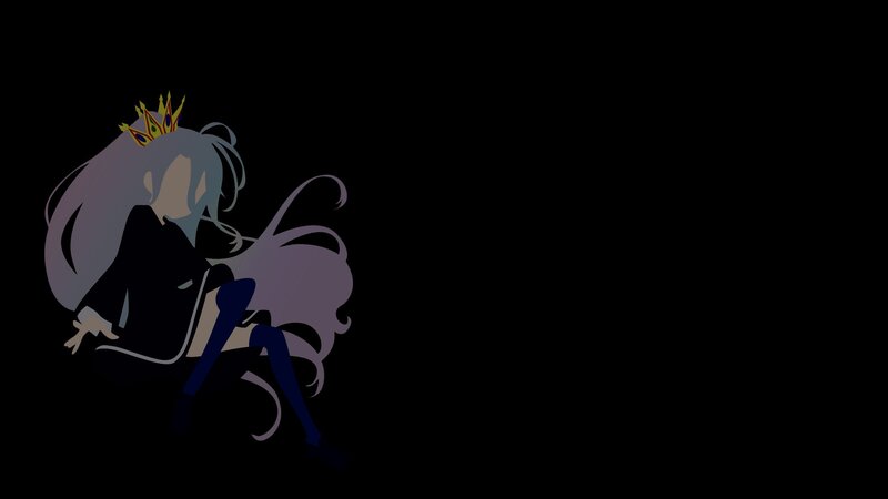 Anime Character with Crown — Black