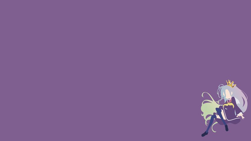 Anime Character with Crown — Purple, Calm