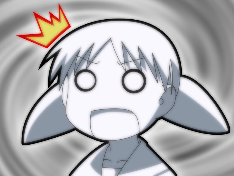 Anime Character with Crown — White