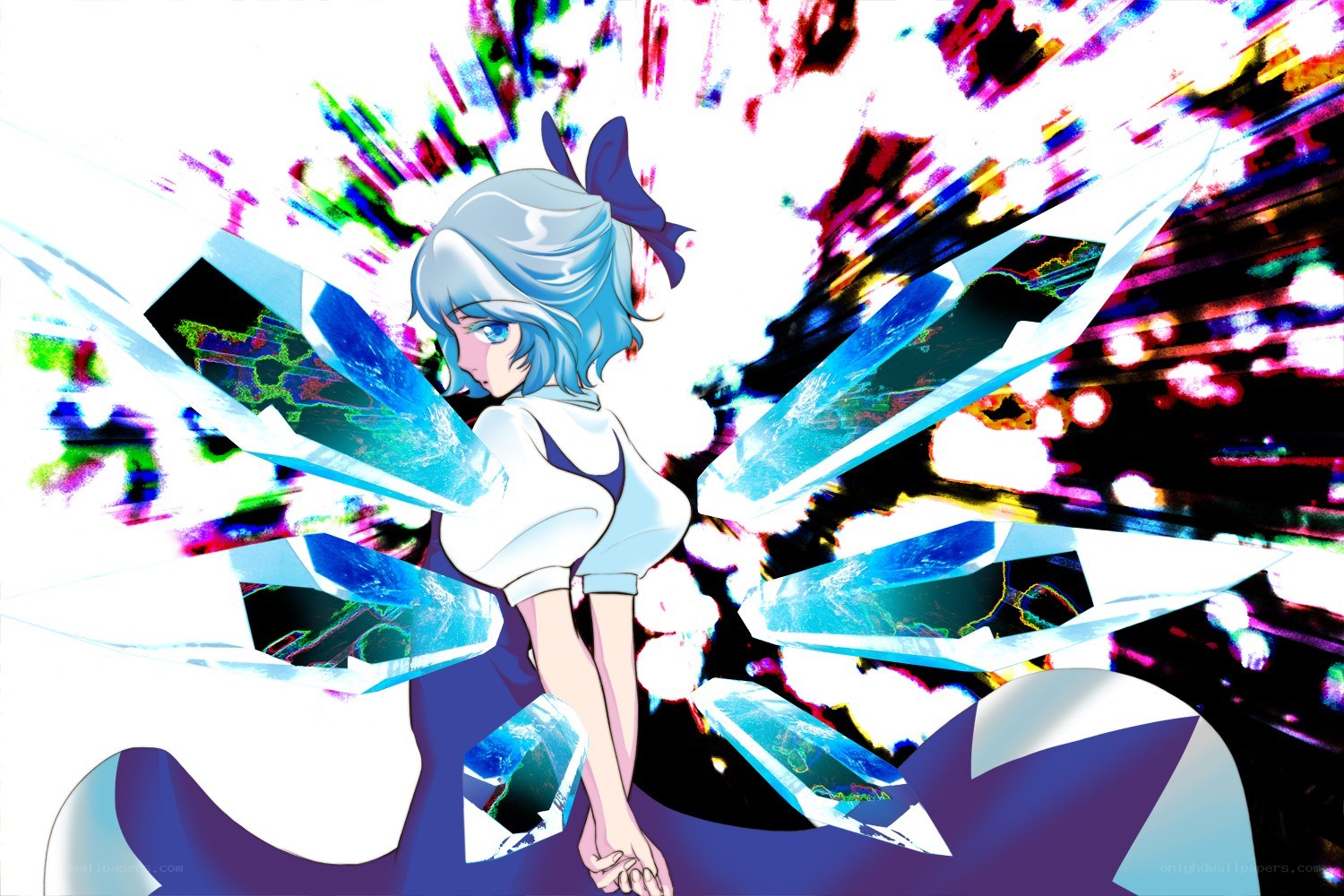 anime character with crystal wings