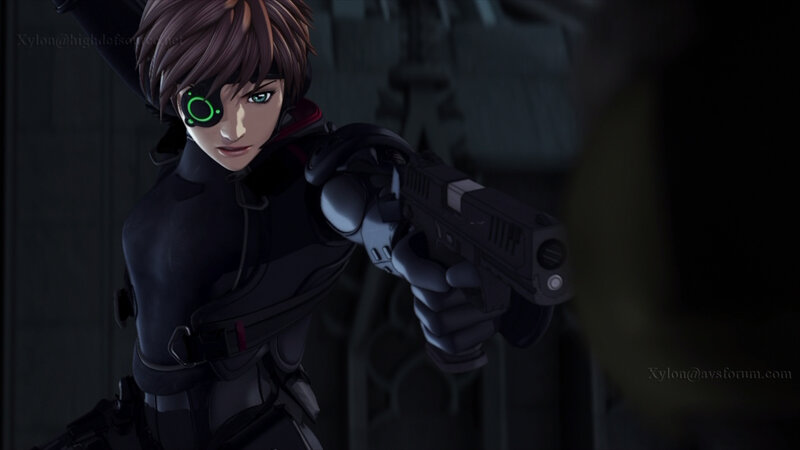 anime character with cybernetic eye