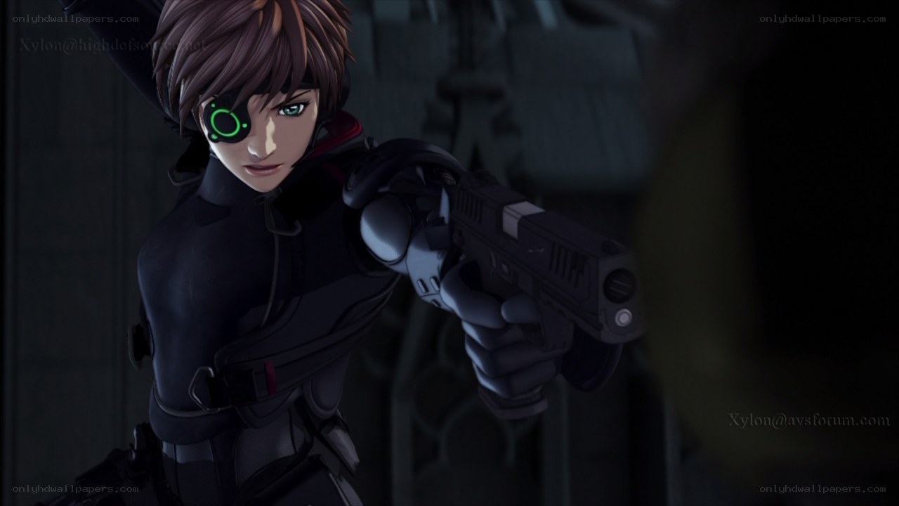 anime character with cybernetic eye