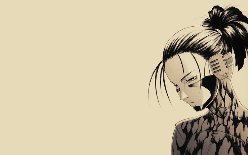 Anime Character with Cybernetic Parts