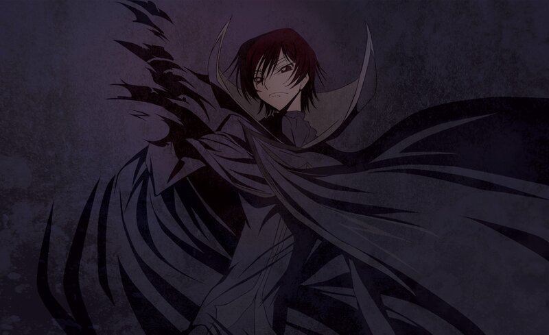 anime character with dark cloak
