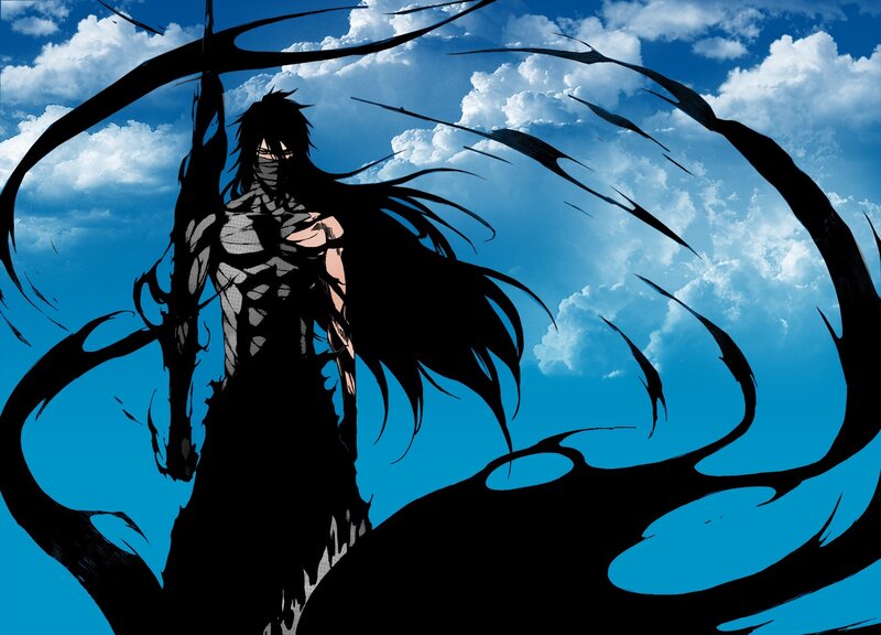 anime character with dark energy