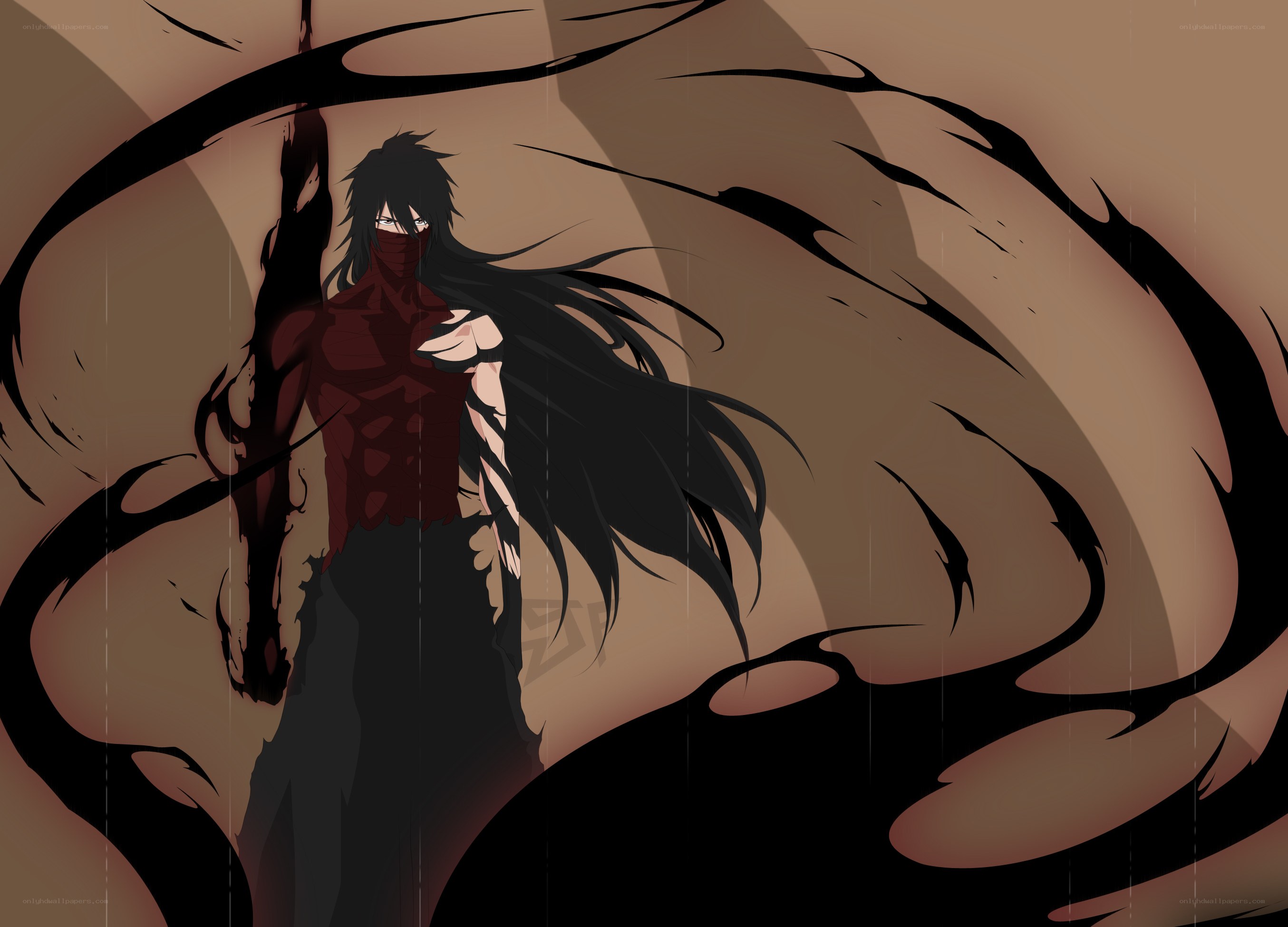 anime character with dark energy