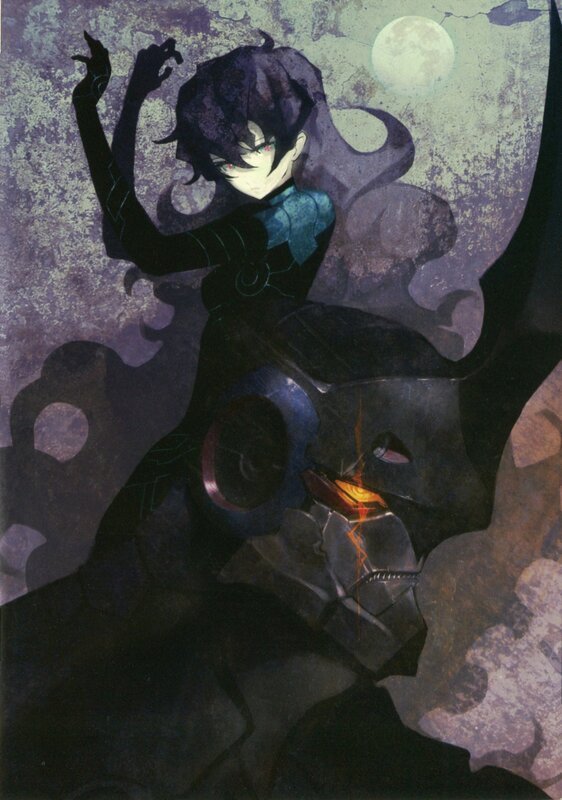 Anime character with dark energy
