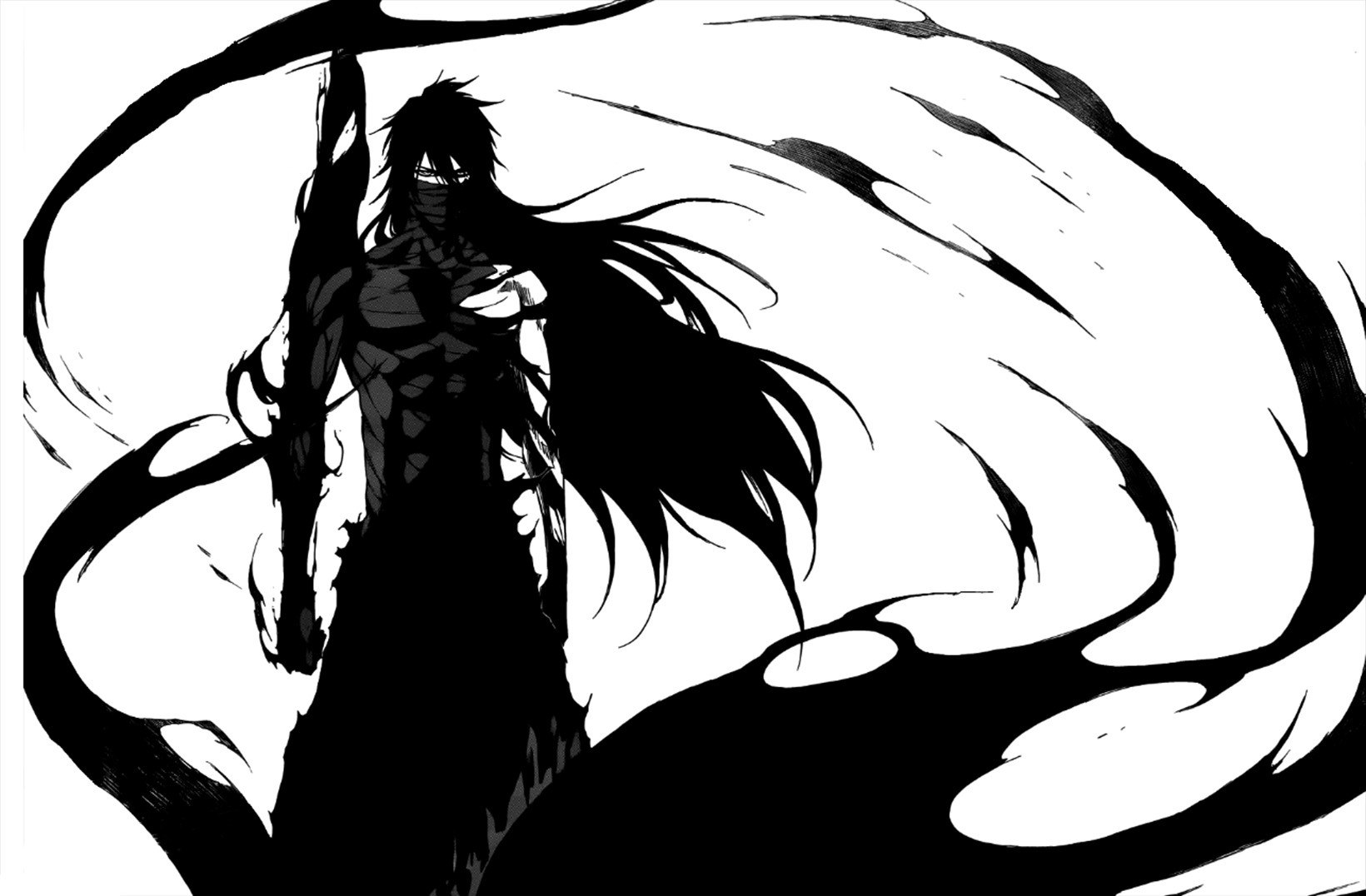 anime character with dark energy