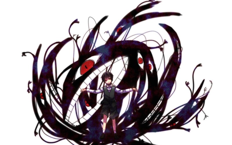 anime character with dark entity