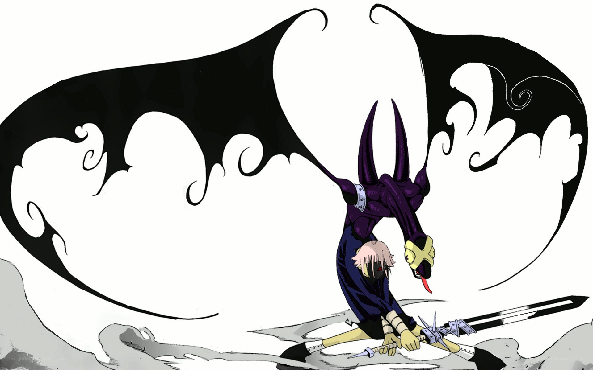 anime character with dark entity