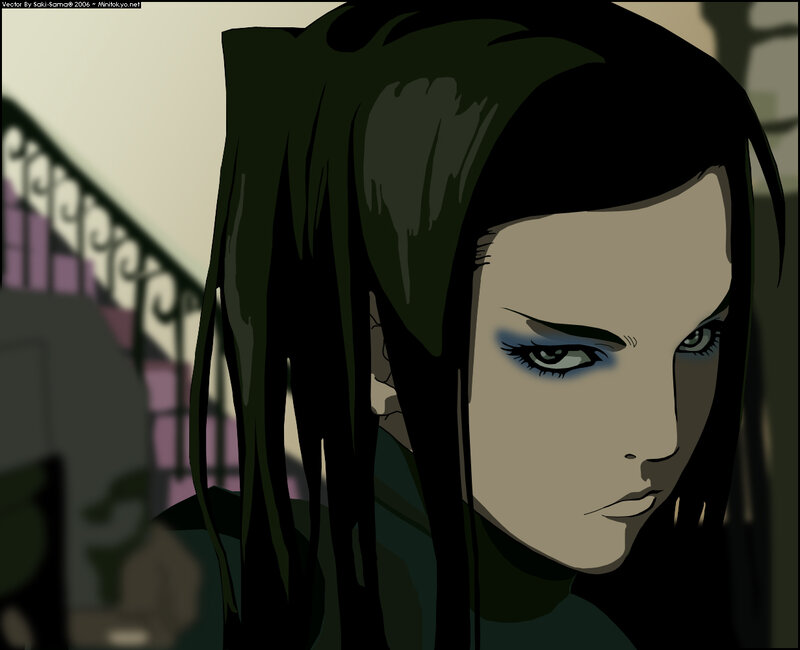anime character with dark hair